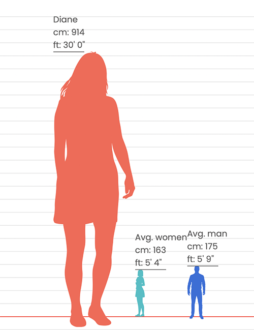 Seven Deadly Sins Diane vs average human height